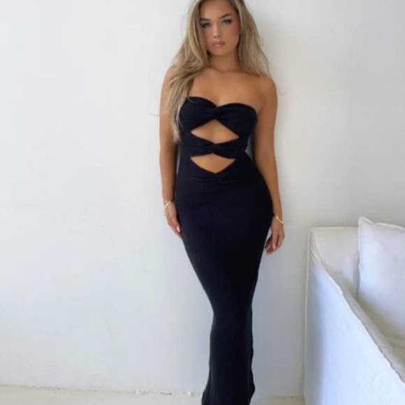 Joslyn Knit Maxi Dress Black - Generation Outcast XS - Picture 3 of 3